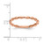 Sterling Silver Stackable Expressions Rose Gold-Tone Rice Ring, 2.25 mm - View 4