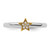 Sterling Silver Stackable Expression Gold-Tone 0.036ct Diamond. Star Ring, 2.58 mm - View 4