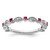 Sterling Silver Stackable Expressions Lab-Created Ruby 0.066ct Diamond Ring, 2.6 mm