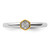 Sterling Silver Stackable Expressions Gold-Tone 0.042ct Diamond Ring, 2.56 mm - View 4