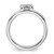 Sterling Silver Stackable Expressions Rhodium-Plated Cubic Zirconia X Ring, 2.3 mm - View 2