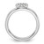 Sterling Silver Stackable Expressions Rhodium-Plated Cubic Zirconia O Ring, 2.3 mm - View 2