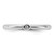 Sterling Silver Stackable Expressions Rhodium-Plated Cubic Zirconia Ring, 2.5 mm, 3 mm Top Length - View 4