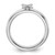Sterling Silver Stackable Expressions Rhodium-Plated X Ring, 2.5 mm, 7.75 mm Top Length, 5.85 mm Top Width - View 2