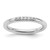 Sterling Silver Stackable Expressions Rhodium-Plated Cubic Zirconia Ring, 2.5 mm