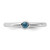 Sterling Silver Stackable Expressions Rhodium-Plated Light Swiss Blue Topaz Ring, 2.3 mm - View 4