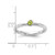 Sterling Silver Stackable Expressions Rhodium-Plated Peridot Ring, 2.3 mm - View 5