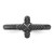 Sterling Silver Stackable Expressions Black Rhodium-Plated Textured Cross Ring, 2.25 mm - View 4