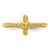Sterling Silver Stackable Expressions Gold-Tone Textured Cross Ring, 2.25 mm - View 4