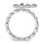 Sterling Silver Stackable Expressions Rhodium-Plated Garnet Cross Ring, 2.5 mm - View 2