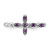 Sterling Silver Stackable Expressions Rhodium-Plated Amethyst Cross Ring, 2.5 mm - View 4