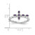 Sterling Silver Stackable Expressions Rhodium-Plated Amethyst Cross Ring, 2.5 mm - View 5
