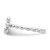 Sterling Silver Stackable Expressions Rhodium-Plated Aquamarine Cross Ring, 2.5 mm - View 3