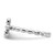 Sterling Silver Stackable Expressions Rhodium-Plated White Topaz Cross Ring, 2.5 mm - View 3
