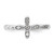 Sterling Silver Stackable Expressions Rhodium-Plated White Topaz Cross Ring, 2.5 mm - View 4