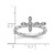 Sterling Silver Stackable Expressions Rhodium-Plated White Topaz Cross Ring, 2.5 mm - View 5