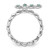 Sterling Silver Stackable Expressions Rhodium-Plated Lab-Created Emerald Cross Ring, 2.5 mm - View 2