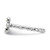 Sterling Silver Stackable Expressions Rhodium-Plated Peridot Cross Ring, 2.5 mm - View 3