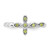 Sterling Silver Stackable Expressions Rhodium-Plated Peridot Cross Ring, 2.5 mm - View 4