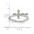 Sterling Silver Stackable Expressions Rhodium-Plated Peridot Cross Ring, 2.5 mm - View 5