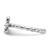 Sterling Silver Stackable Expressions Rhodium-Plated Pink Tourmaline Cross Ring, 2.5 mm - View 3