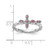 Sterling Silver Stackable Expressions Rhodium-Plated Pink Tourmaline Cross Ring, 2.5 mm - View 5