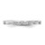 Sterling Silver Stackable Expressions Rhodium-Plated Textured Flowers Ring, 2.5 mm - View 4