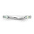 Sterling Silver Stackable Expressions Rhodium-Plated Aquamarine Ring, 2.5 mm - View 3