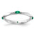 Sterling Silver Stackable Expressions Rhodium-Plated Lab-Created Emerald Ring, 2.5 mm