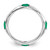 Sterling Silver Stackable Expressions Rhodium-Plated Lab-Created Emerald Ring, 2.5 mm - View 2