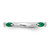 Sterling Silver Stackable Expressions Rhodium-Plated Lab-Created Emerald Ring, 2.5 mm - View 3