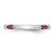 Sterling Silver Stackable Expressions Rhodium-Plated Rhodolite Garnet Ring, 2.5 mm - View 3