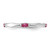 Sterling Silver Stackable Expressions Rhodium-Plated Lab-Created Ruby Ring, 2.5 mm - View 4