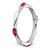 Sterling Silver Stackable Expressions Rhodium-Plated Lab-Created Ruby Ring, 2.5 mm - View 6