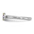 Sterling Silver Stackable Expressions Rhodium-Plated Textured Amethyst and Peridot Flower Ring, 2.75 mm - View 3