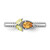 Sterling Silver Stackable Expressions Rhodium-Plated Textured Citrine and Peridot Flower Ring, 2.75 mm - View 4