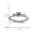Sterling Silver Stackable Expressions Rhodium-Plated Garnet Heart with Arrow Ring, 2.5 mm - View 5