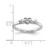Sterling Silver Stackable Expressions Rhodium-Plated Aquamarine Heart with Arrow Ring, 2.5 mm - View 5