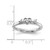 Sterling Silver Stackable Expressions Rhodium-Plated White Topaz Heart with Arrow Ring, 2.5 mm - View 5