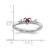 Sterling Silver Stackable Expressions Rhodium-Plated Lab-Created Ruby Heart with Arrow Ring, 2.5 mm - View 5