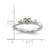 Sterling Silver Stackable Expressions Rhodium-Plated Peridot Heart with Arrow Ring, 2.5 mm - View 5