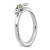 Sterling Silver Stackable Expressions Rhodium-Plated Peridot Heart with Arrow Ring, 2.5 mm - View 6