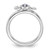Sterling Silver Stackable Expressions Rhodium-Plated Lab-Created Sapphire Heart with Arrow Ring, 2.5 mm - View 2