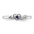 Sterling Silver Stackable Expressions Rhodium-Plated Lab-Created Sapphire Heart with Arrow Ring, 2.5 mm - View 4