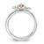 Sterling Silver Stackable Expressions Rhodium-Plated Citrine Heart with Arrow Ring, 2.5 mm - View 2