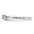 Sterling Silver Stackable Expressions Rhodium-Plated Citrine Heart with Arrow Ring, 2.5 mm - View 3