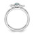 Sterling Silver Stackable Expressions Rhodium-Plated Blue Topaz Heart with Arrow Ring, 2.5 mm - View 2