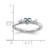 Sterling Silver Stackable Expressions Rhodium-Plated Blue Topaz Heart with Arrow Ring, 2.5 mm - View 5