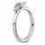 Sterling Silver Stackable Expressions Rhodium-Plated Blue Topaz Heart with Arrow Ring, 2.5 mm - View 6