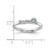 Sterling Silver Stackable Expressions Rhodium-Plated Aquamarine and White Topaz Key Ring, 2.5 mm - View 5